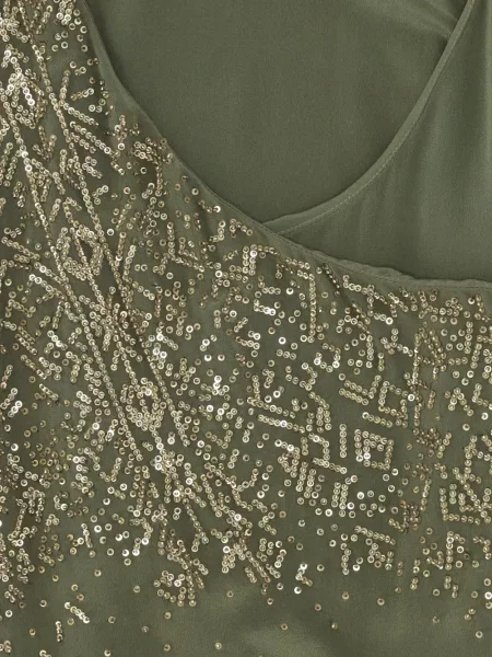 Rochie Fortela de mătase verde