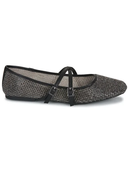 STEVE MADDEN Balerini cu glezna Watchlist / argintiu negru