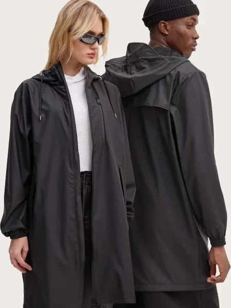 Куртка Rains Long Storm Breaker W3 перехідна чорний