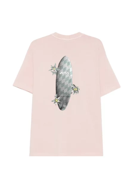 Tricou Boss cu imagine roz