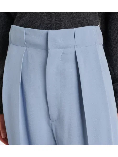 Pantaloni Victoria Beckham conici albastru