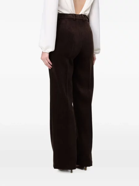 Pantaloni Hanita de catifea cord maro