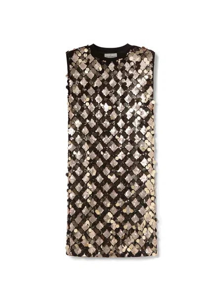LOLA CASADEMUNT Koktel haljina Srebrna zlatna