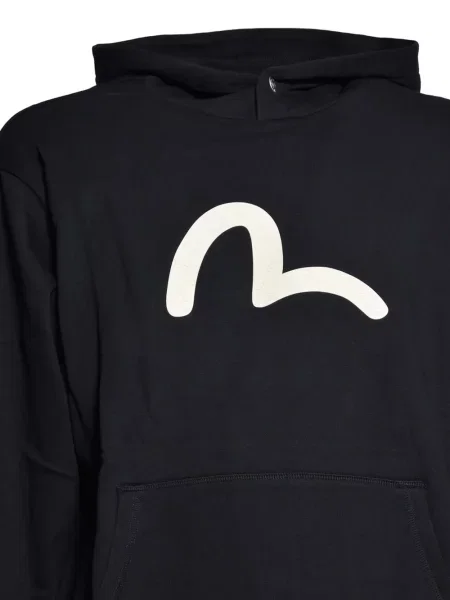Hanorac cu glugă Evisu cu imagine negru