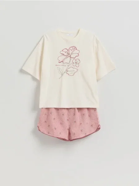 Reserved Dwuczęściowa piżama czerwony