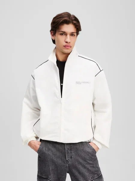 KARL LAGERFELD JEANS Prechodná bunda čierna biela