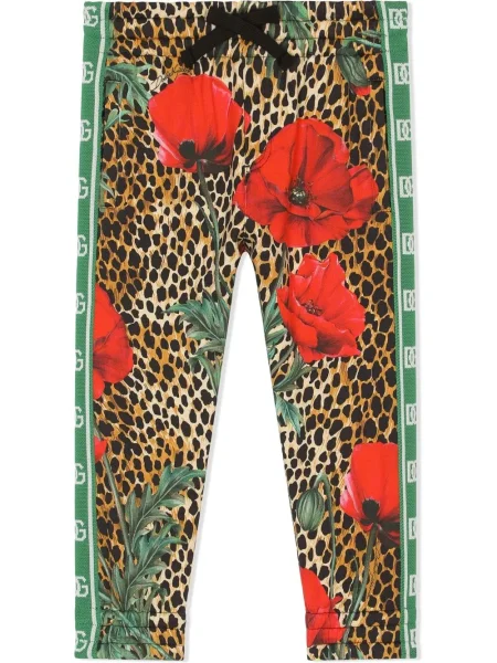 Spodnie dziecięce Dolce And Gabbana brązowe