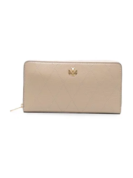 Portfel Tory Burch pikowany beżowy