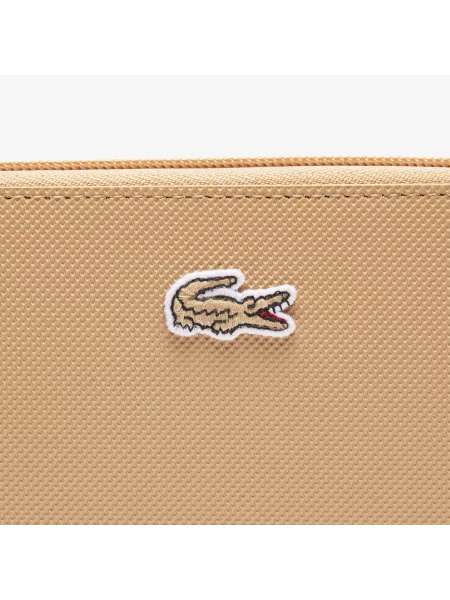 Lacoste Portfel Concept Petit Piqué Na 12 Kart Zapinany Na beżowy