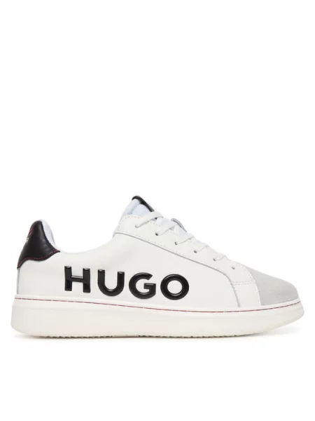 Detské kožené tenisky HUGO biela