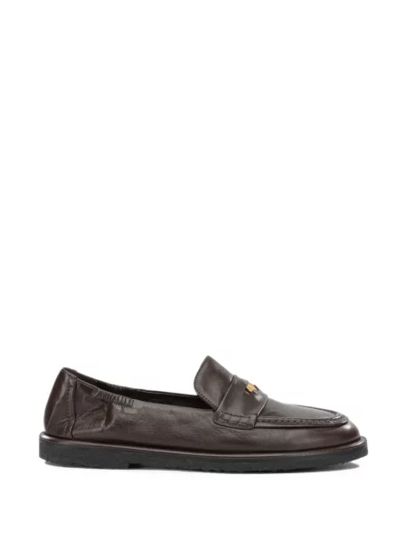 Pantofi loafer Pomme D´or din piele cu autograf maro