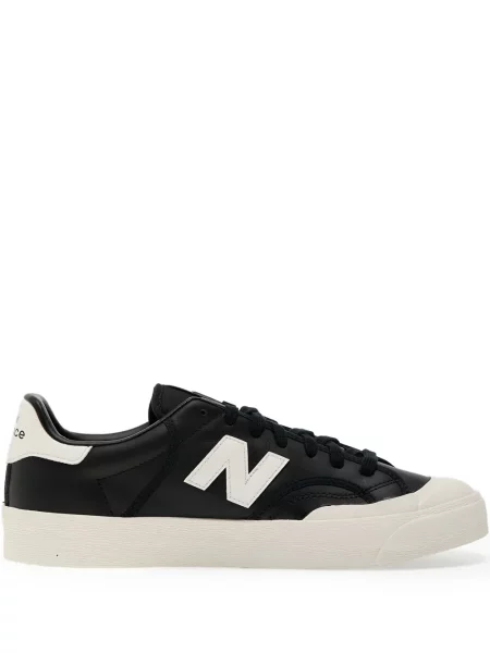 Кожаный плисиран суичър с качулка New Balance черно