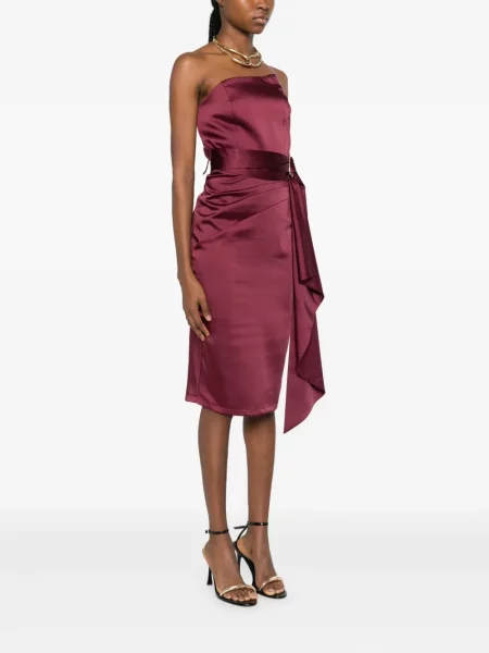 Rochie midi Babylone Paris până la genunchi de costum roșu