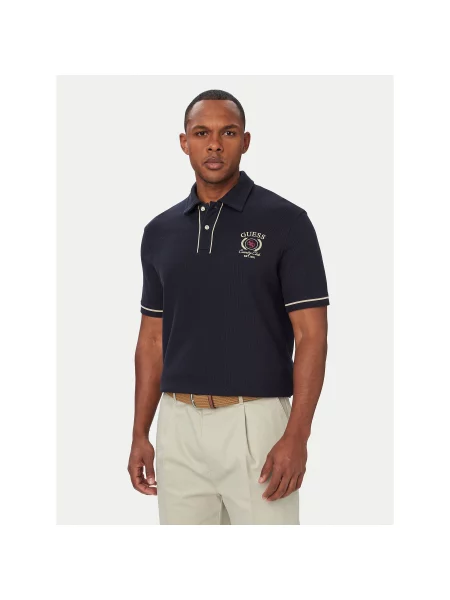 Guess Polo majica Mornarsko modra