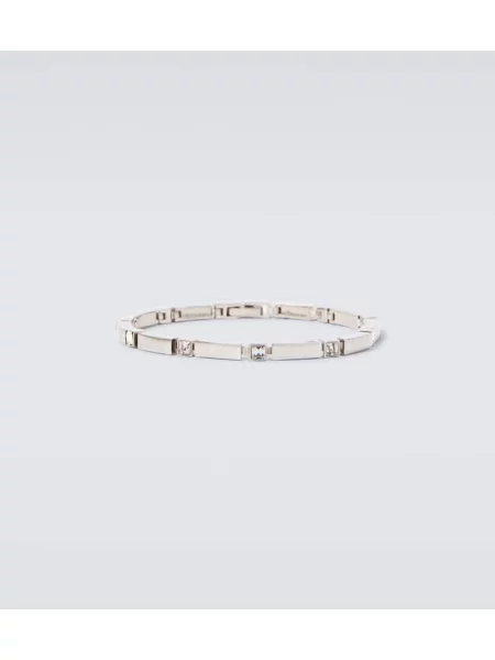 Brăţară Saint Laurent de cristal argintiu