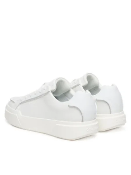 Calvin Klein Sneakersy Chunky Cupsole Lace Up Lth Pinch biela