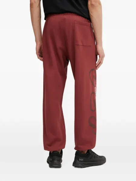 Pantaloni The North Face cu imagine roșu