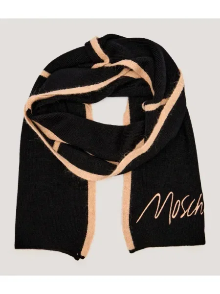 Fular Moschino de lână negru