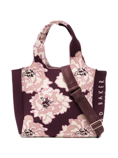 Geantă Ted Baker cu broderie cu model floral violet