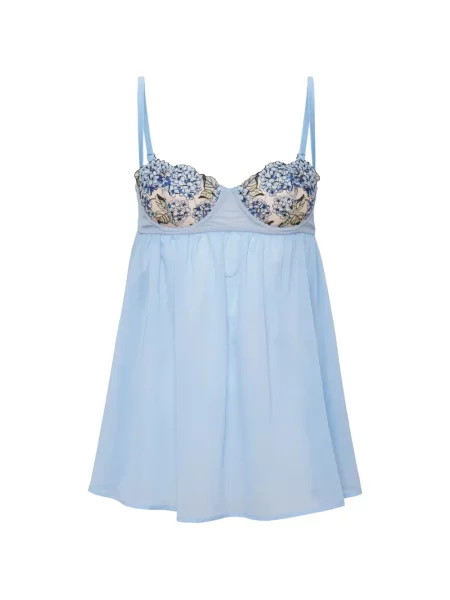 Top Fleur Du Mal cu model floral albastru