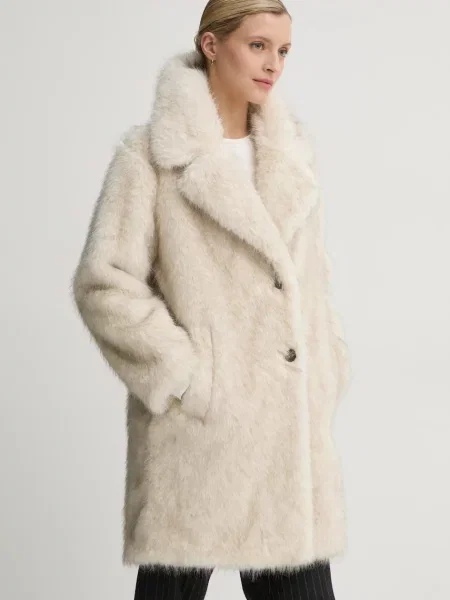 Pepe Jeans palton FRIDA femei de tranzitie bej