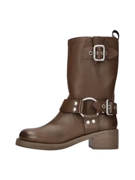 Botki Steve Madden skórzane brązowe