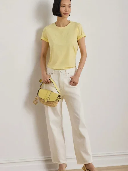 Lauren Ralph Lauren T-shirt basic żółty