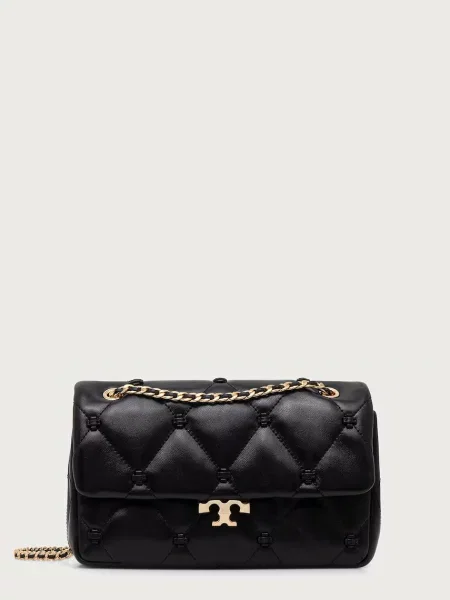 Tory Burch geantă poștaș pentru femei din piele Bunny Knot negru