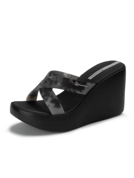 Klapki na platformie Ipanema HIGH FASHION SLIDE FEM czarne