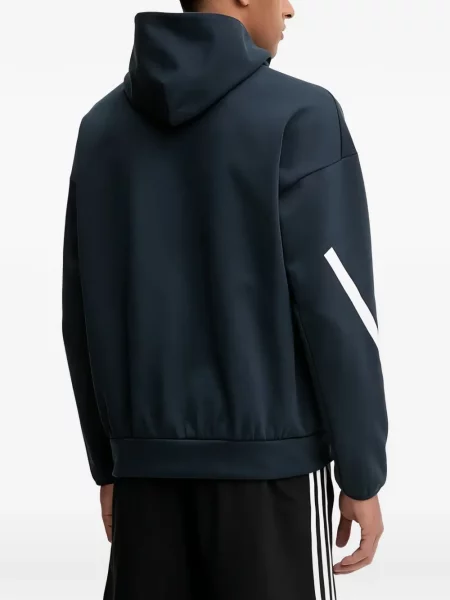 Pantaloni Adidas tricotate cu autograf alergare albastru