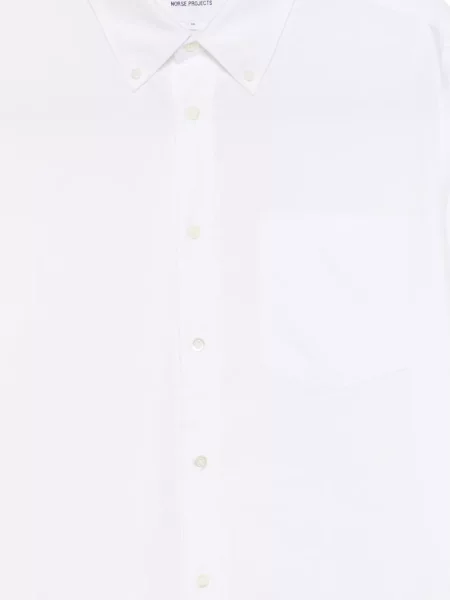 Cămașă Norse Projects din țesătură twill alb