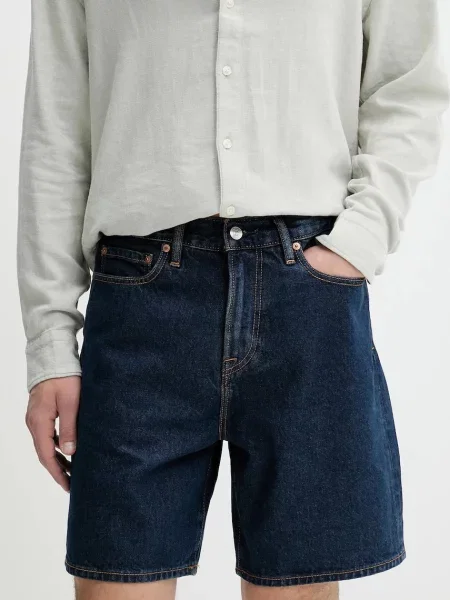 Jeans kratke hlače Abercrombie & Fitch mornarsko modra