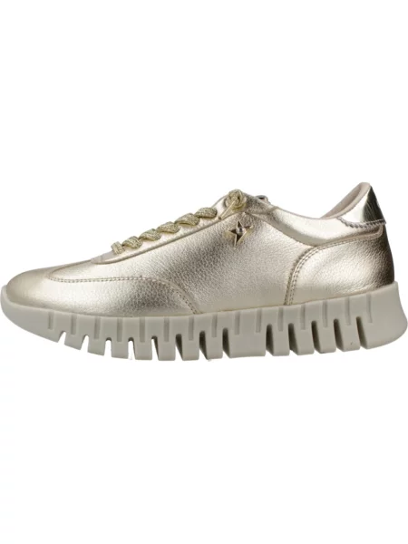 Sneakersy Cetti skórzane żółte