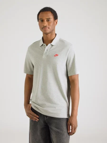 Nike Sportswear Tričko CLUB svetlosivá / jasne červená