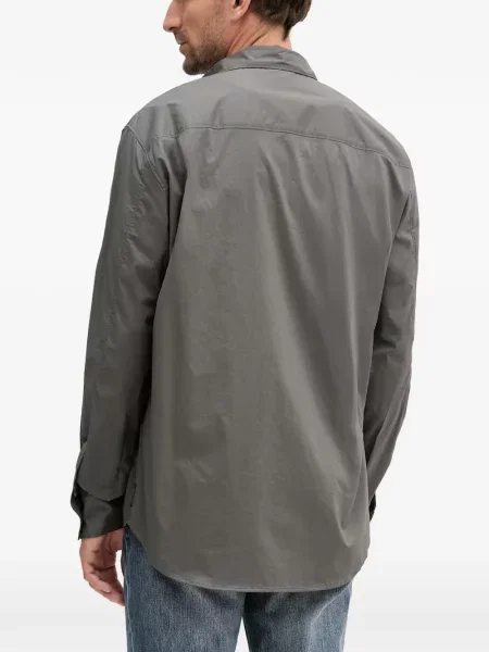 Cămașă Armani Exchange cu broderie gri