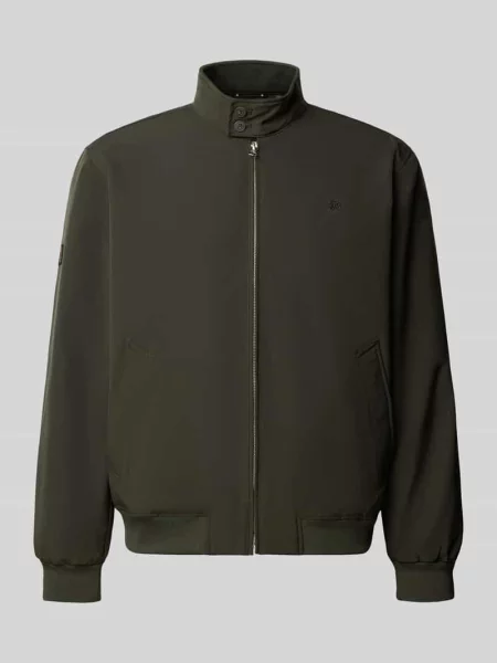 Kurtka o kroju regular fit z wyhaftowanym logo model HARRINGTON' Superdry oliwkowa
