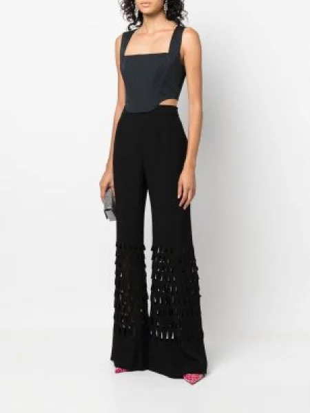 Platėjantys kelnės Alberta Ferretti juoda