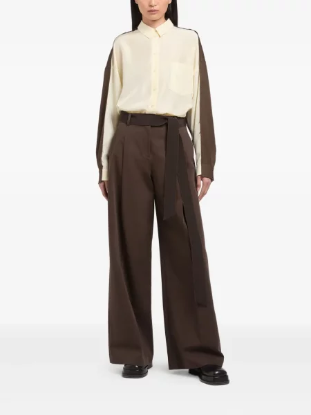 Pantaloni Ports 1961 plisate maro