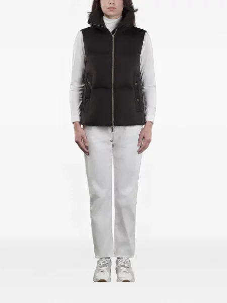 Kamizelka Moorer z kaszmiru z kapturem brązowa