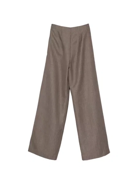 Pantaloni palazzo Ruohan de lână maro