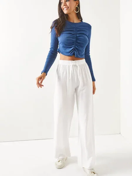 Olalook Pantaloni alb