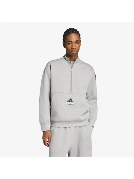 Hanorac cu fermoar Adidas Originals gri