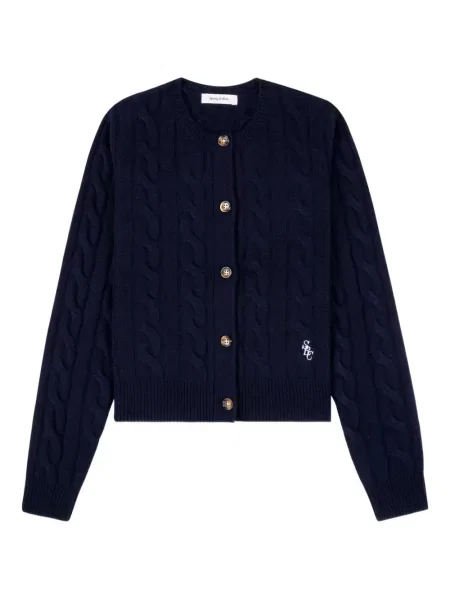 Cardigan Sporty & Rich tricotate albastru