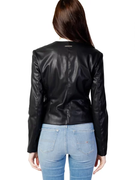 Kurtka skórzana Armani Exchange biker czarna