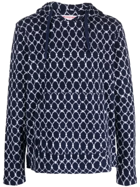 Hanorac cu glugă Orlebar Brown cu imprimeu geometric din material terry