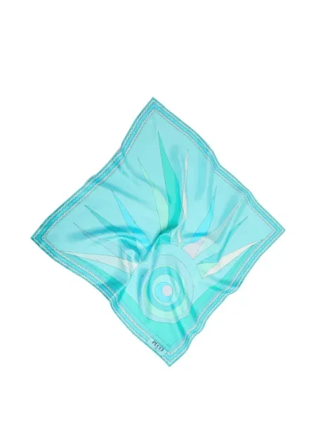 Fular Pucci cu imagine tip Hawaii albastru