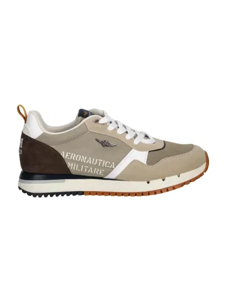 Sneakersy Aeronautica Militare beżowe