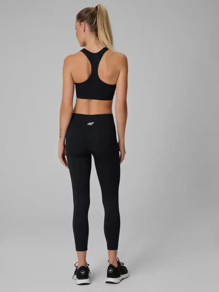 Legginsy z wysokim stane szybkoschnące 4F czarne