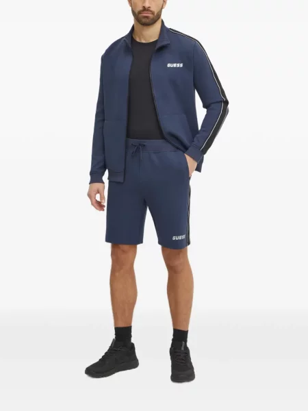 Pantaloni scurți Guess cu imagine cu cordon albastru