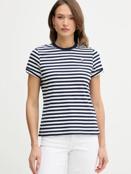 U.S. Polo Assn. T-shirt γυναικείο STRIPE CREW NECK μπλε